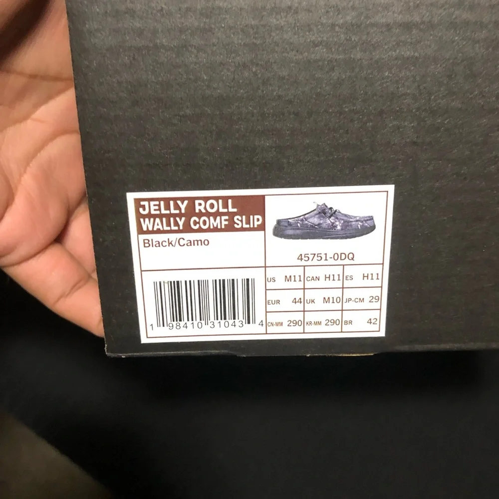 Hey Dude Men's Jelly Roll Wally Comf Slip, Size 11, 45751-0DQ, Black/Camo